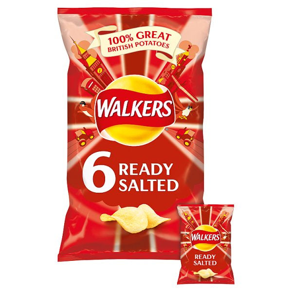 Walkers Ready Salted Crisps 6pk*