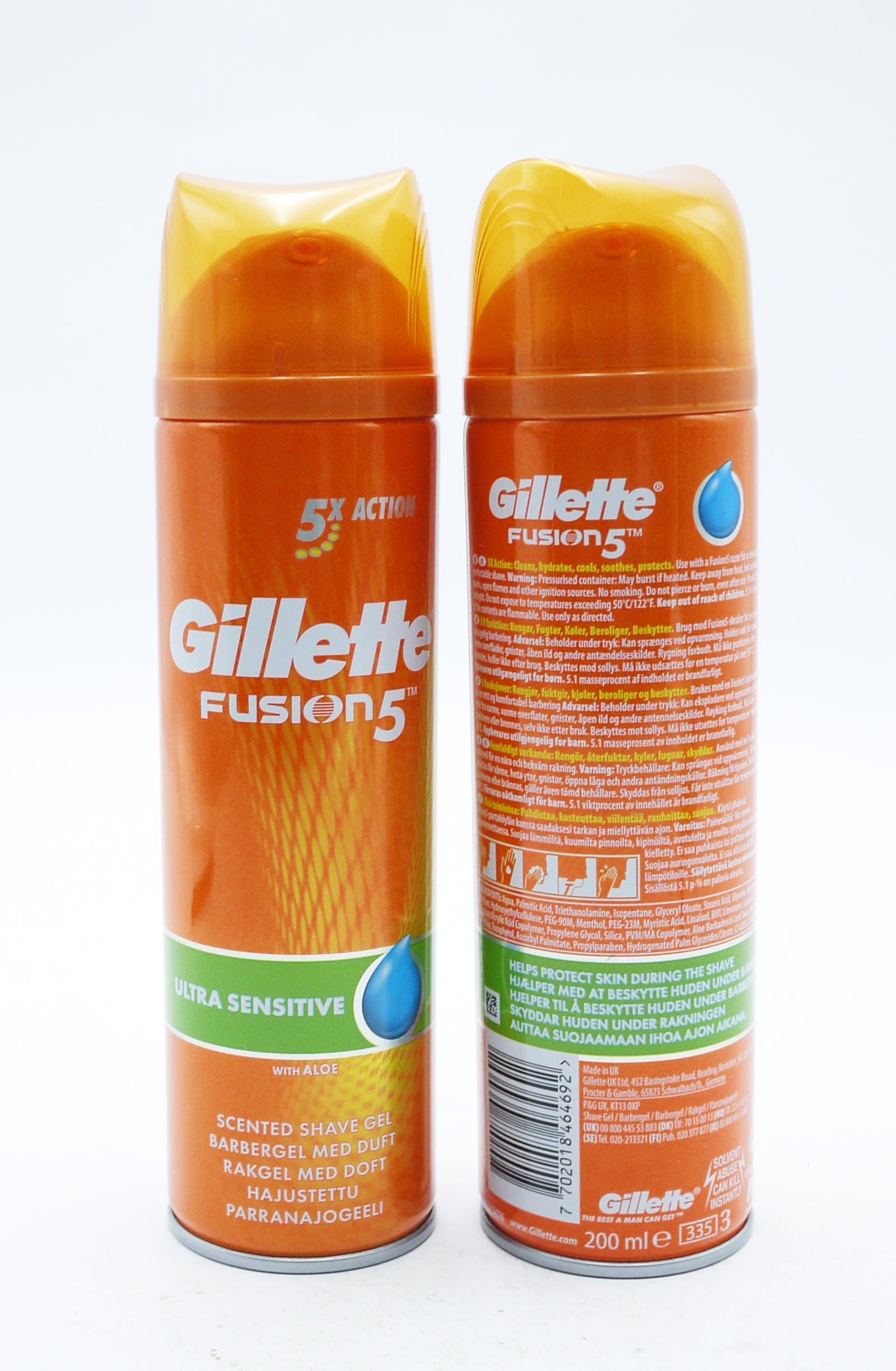 Gillette Fusion 5 Ultra Sensitive Shave Gel 200ml*