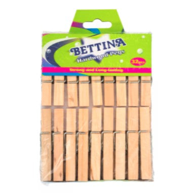 Bettina Hardwood Pegs 32pack*