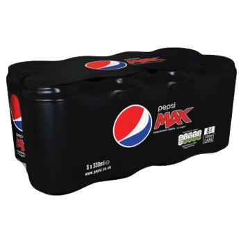 Pepsi Max Cans 8 x 330ml*