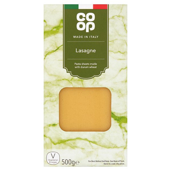 Co-op Plain Lasagne 500g