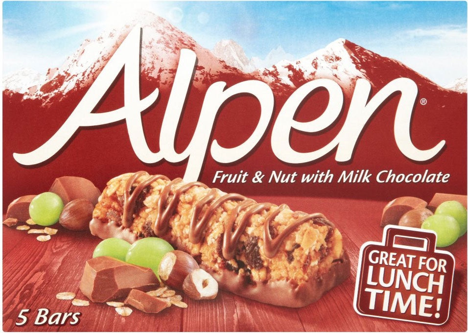 Alpen Fruit & Nut Milk Choc Cereal Bars 5pk*
