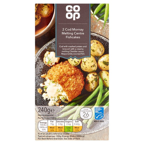 Co-op Cod Mornay Melting Centre Fishcakes