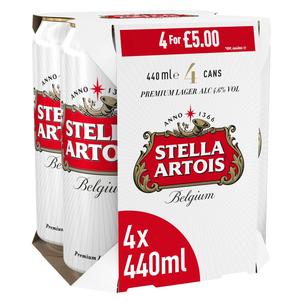 Stella Artois Lager 4x440ml*