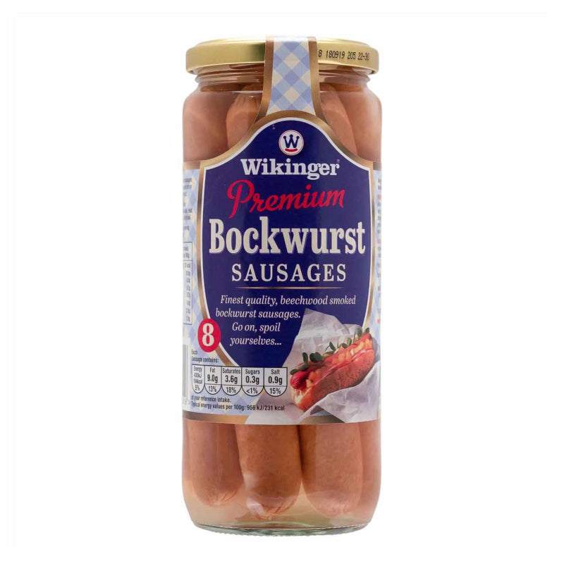 Wikinger Premium Bockwurst Hot Dogs in Brine Jar 550g (8)
