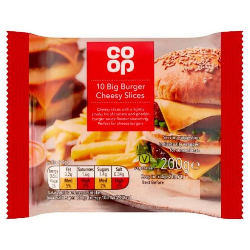 Co op 10 Burger Cheese Slices