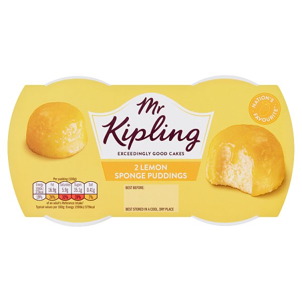 Mr Kipling Lemon Sponge Puddings Twin Pk 2 x 108g