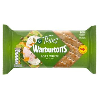 Warburtons 6 White Sandwich Thins