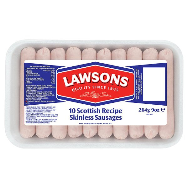 Lawsons Skinless Sausages 264g