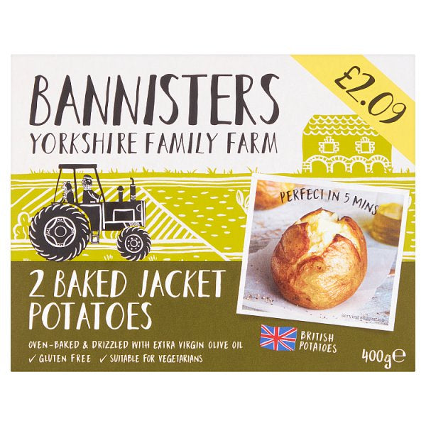 Bannisters Farm 2 Ready Baked Jacket Potatoes