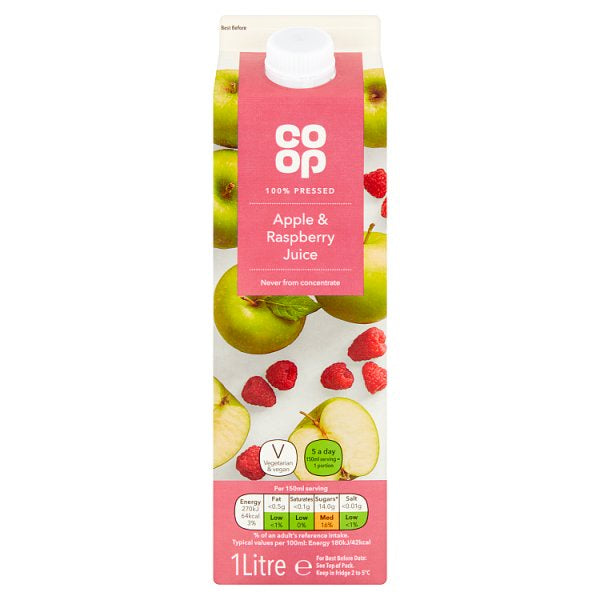 Co-op Apple & Raspberry Juice Drink (NFC) 1L*