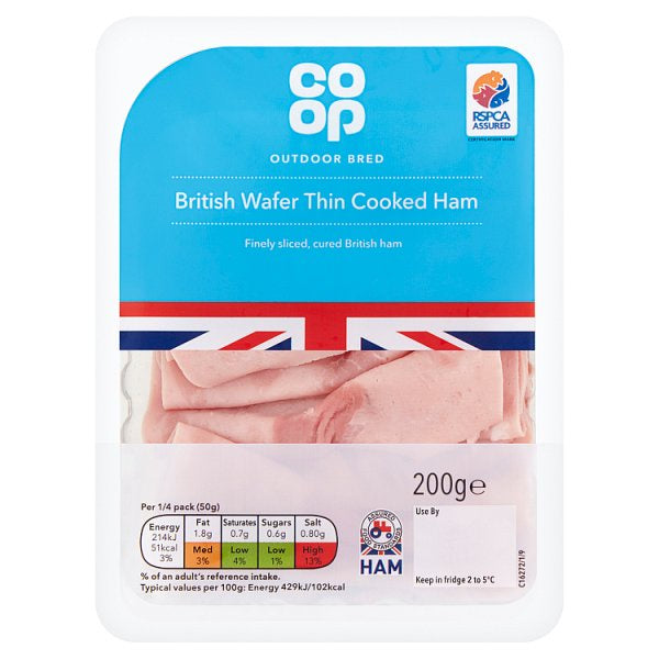 Co-op Wafer Thin Cooked Ham 200g