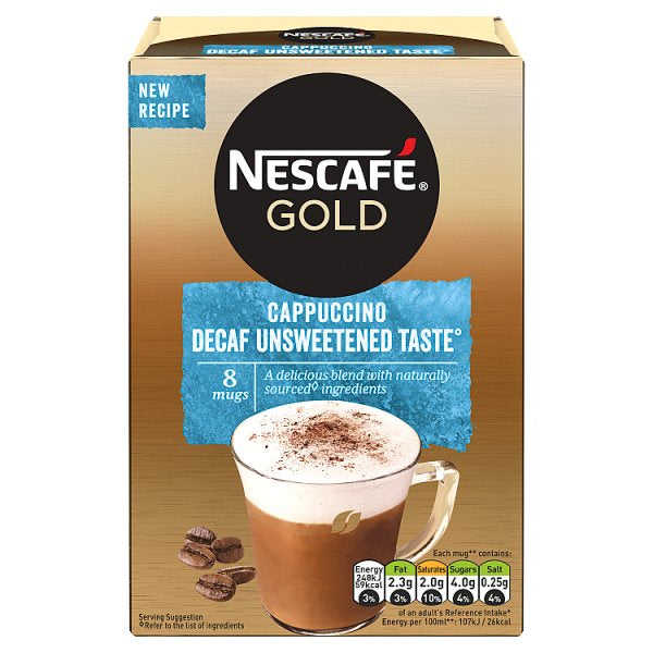 Nescafe Gold Cappuccino Decaff Unsweetened 8pk