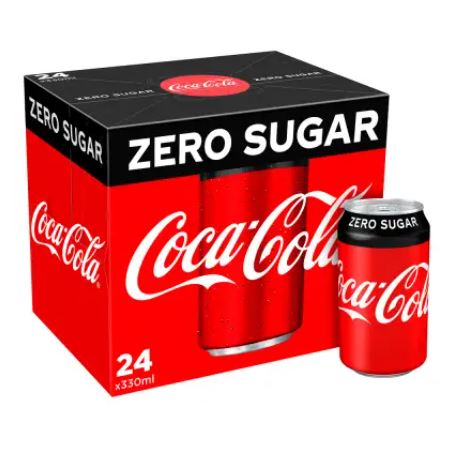 Coca Cola Zero Cans 24x330ml*