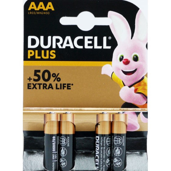 Duracell Plus Battery AAA 4pk*