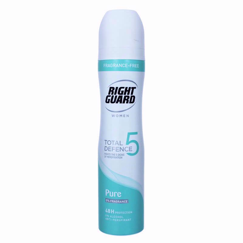 Right Guard A/P Women's Deodorant Total Defence Pure 250ml*