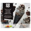 Co-op Chocolate Swirl Top Waffle Cones 4pk*