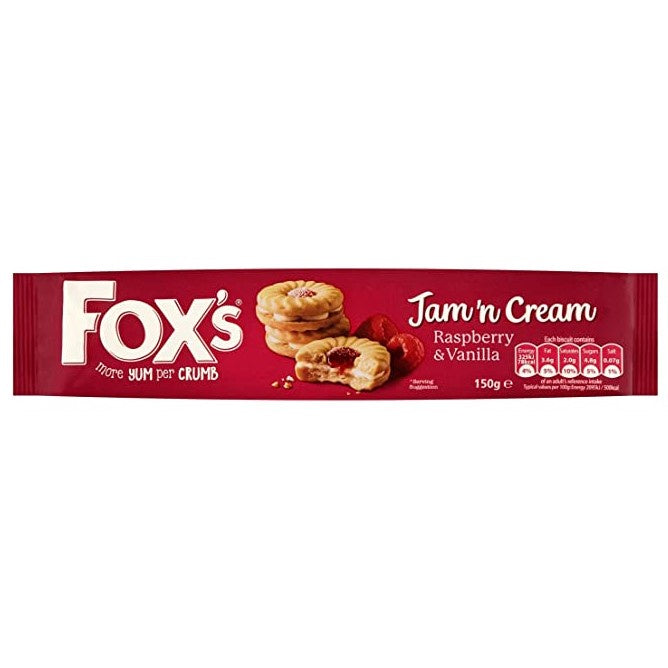 Fox's Jam 'n Cream Raspberry & Vanilla Biscuits (150g)