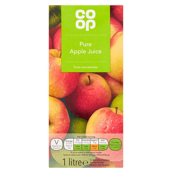 Co-op Pure Apple Juice 1L*