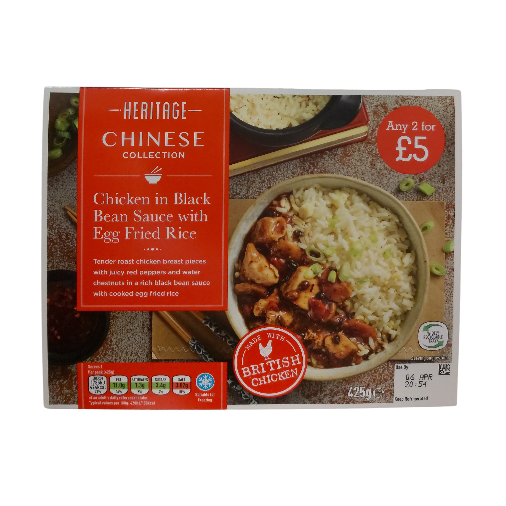 Heritage Chicken in Black Bean Sauce with Egg Fried Rice 425g