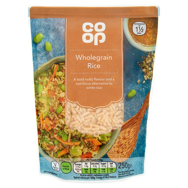 Co-op Wholegrain Microwave Rice 250g