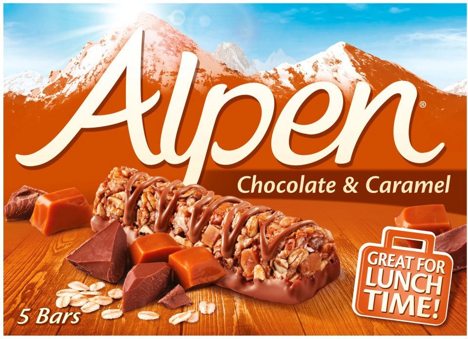 Alpen Caramel & Chocolate Cereal Bars 5pk*