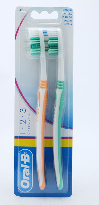Oral B 123 Classic Clean Toothbrush 2pk *