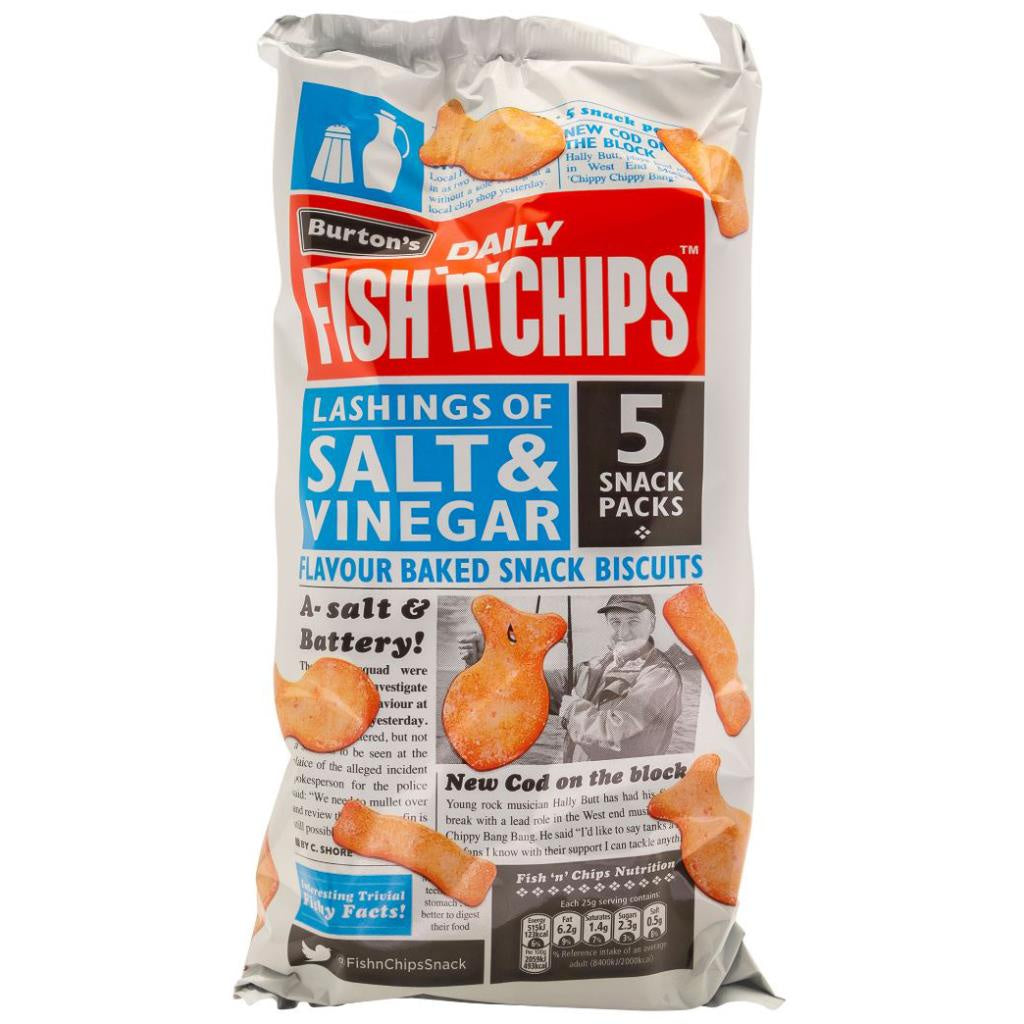 Burtons Fish n Chips Salt & Vinegar 5pk