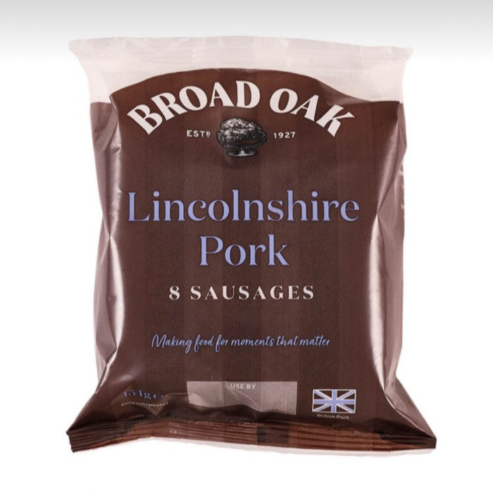 Broad Oak 8 Lincolnshire Sausages 454g