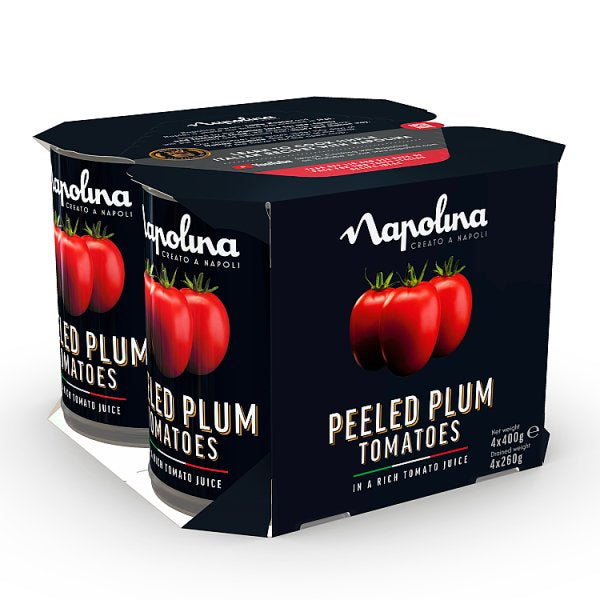 Napolina Peeled Plum Tomato 4 x 400g #