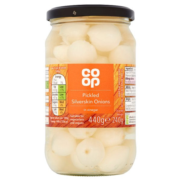 Co-op Picked Silverskin Onions in Vinegar 440g