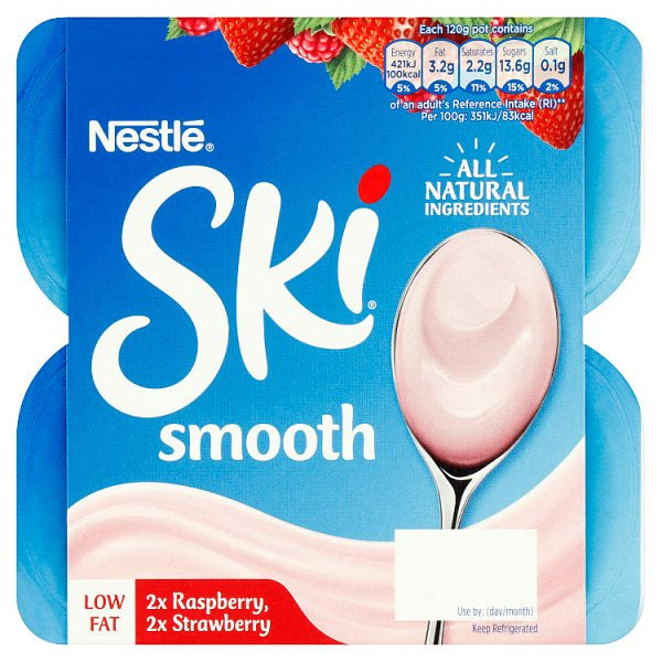 Nestle Ski Smooth Strawberry & Raspberry 4pk