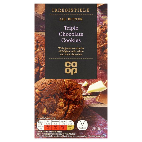 Co-op Irresistible Triple Choc Cookie 200g