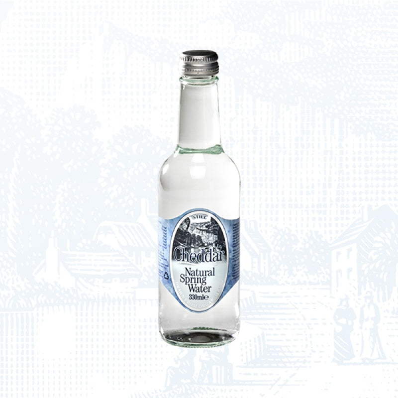 Cheddar Natural Spring Water Still - Glass Bottle 330ml x 24*