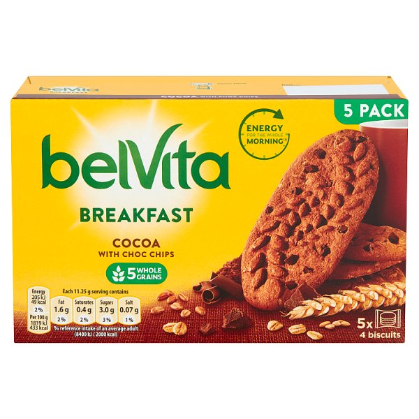 Belvita Breakfast Biscuits Cocoa 5x45g