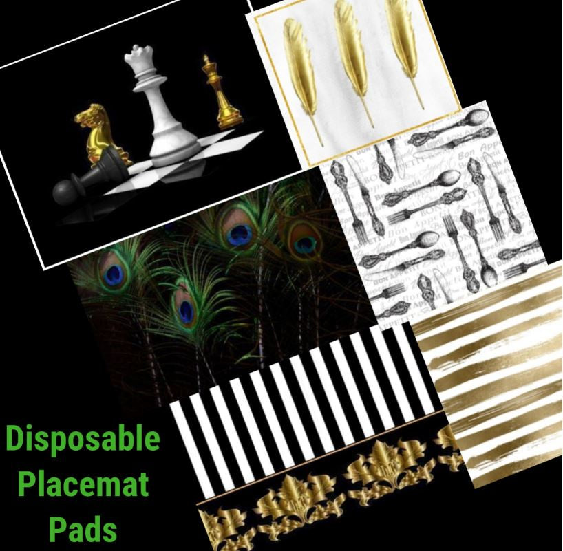 Disposable Placemat Pad Asstd (50 Sheets)*