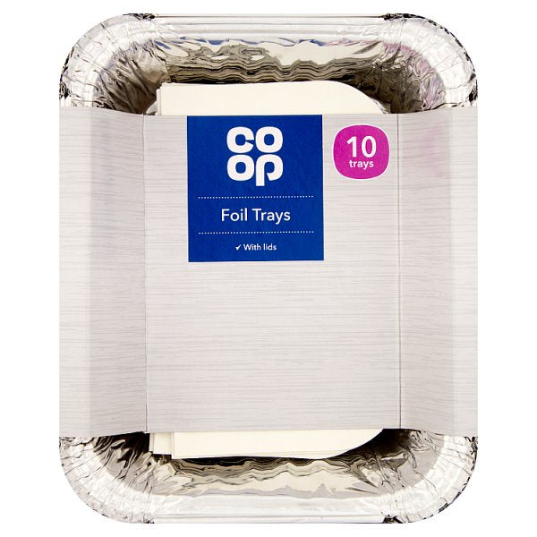 Co-op Small Foil Trays with Lids 10pk*