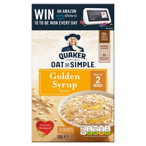 Quaker Oat So Simple Golden Syrup 10 pack