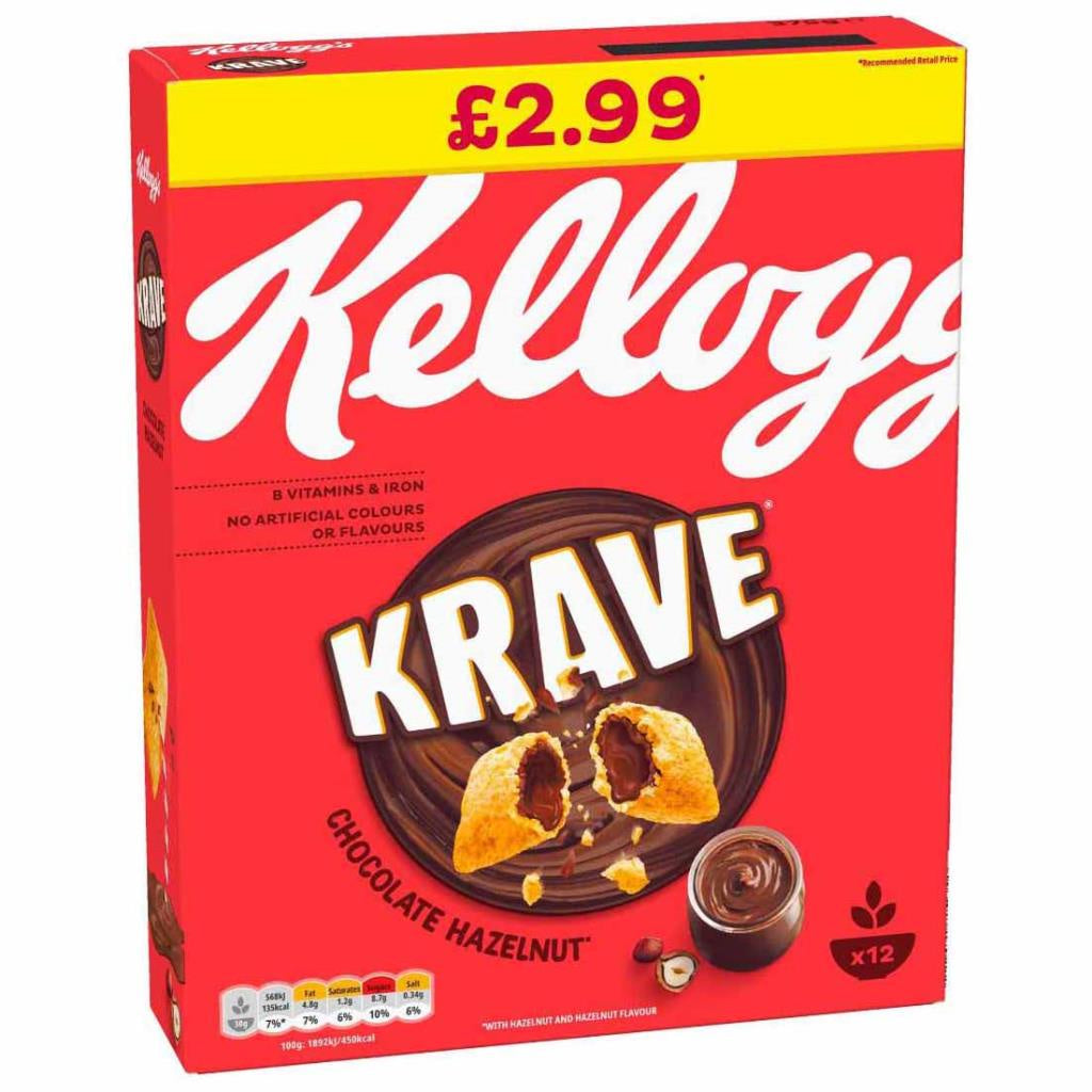 Kelloggs Krave Chocolate Hazelnut 375g