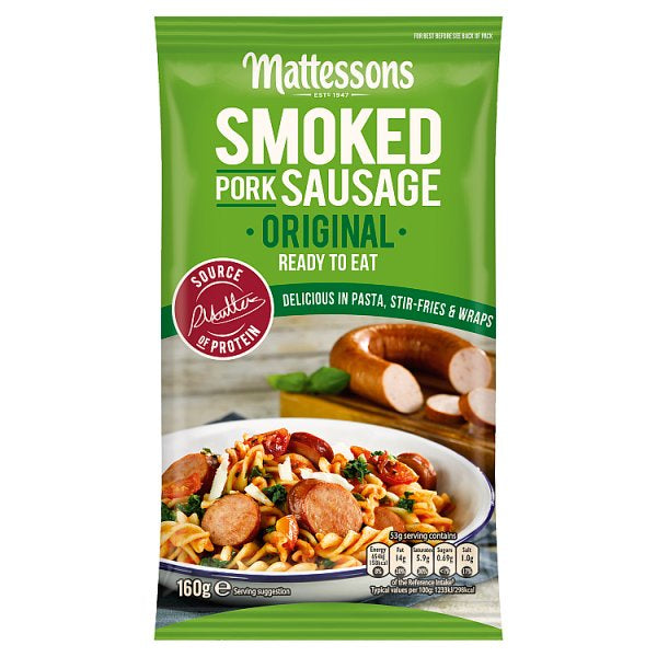 Mattessons Smoked Pork Sausage 160g