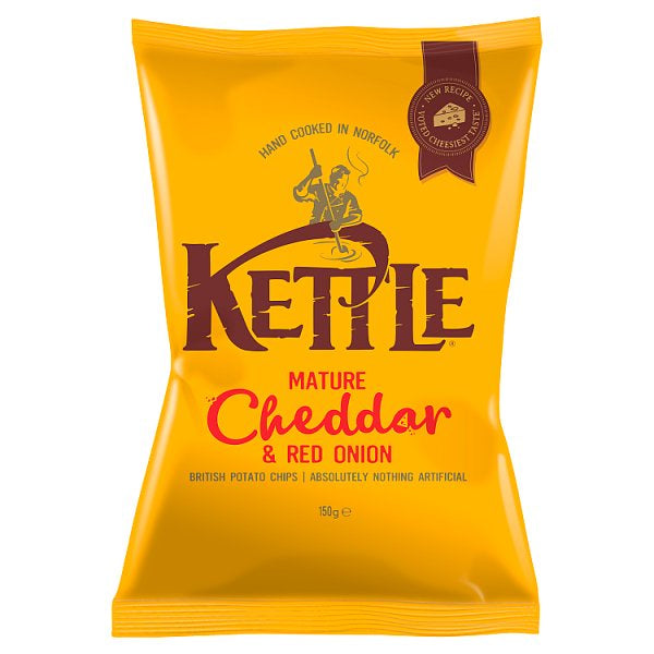 Kettle Chips Mature Cheddar & Red Onion 130g*
