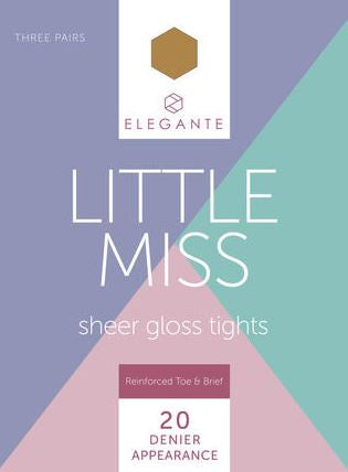 E0701 - Elegante Little Miss Gloss Tights 3PP - Bronze Glow 9-10 years