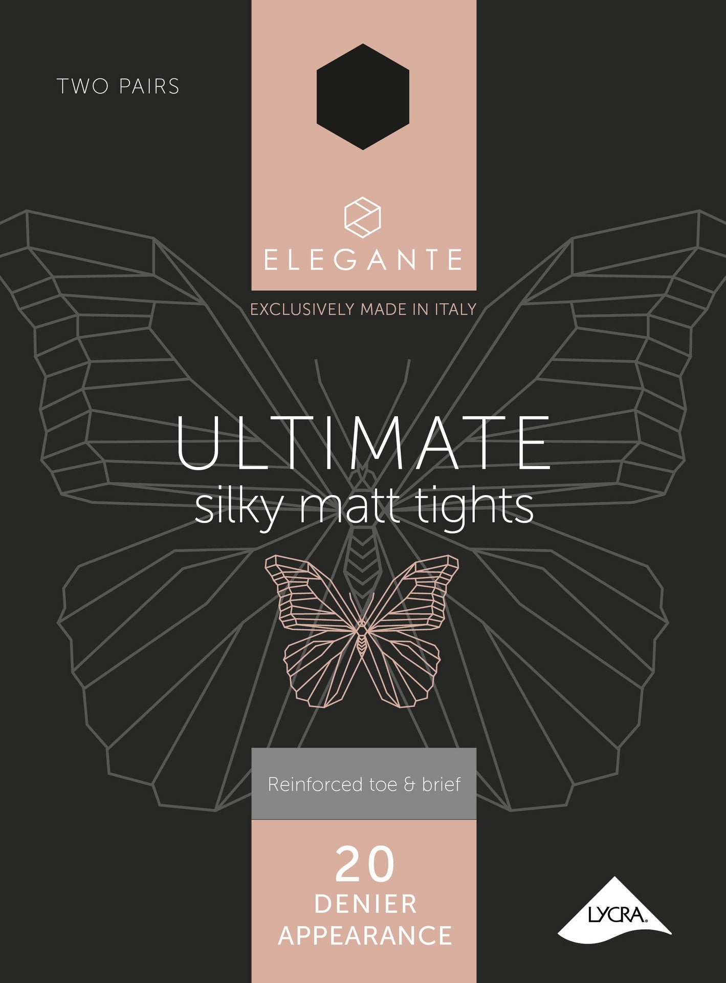 E0203 - Elegante Ultimate Silky Matt Tights 2PP - Black L*