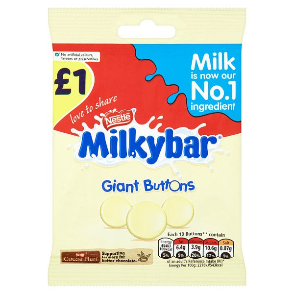 Nestle Milkybar Giant Buttons 85g *