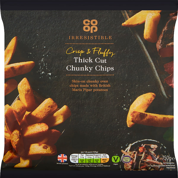 Co Op Irresistible Thick Cut Chunky Chips 750g