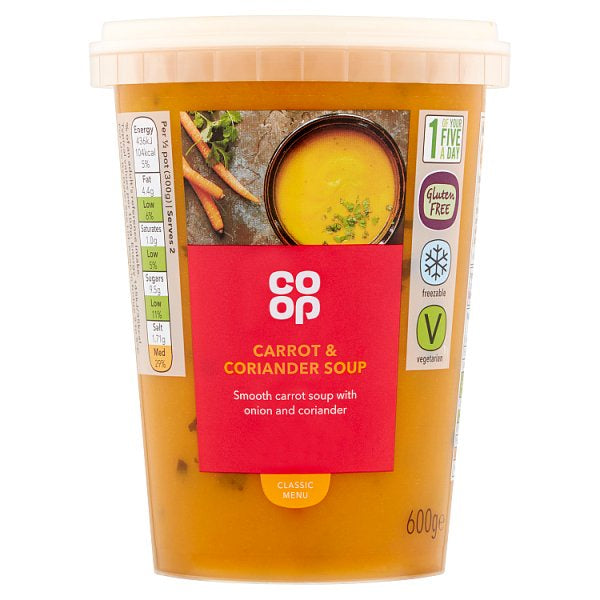 Co-op GF Carrot & Coriander Soup 600g