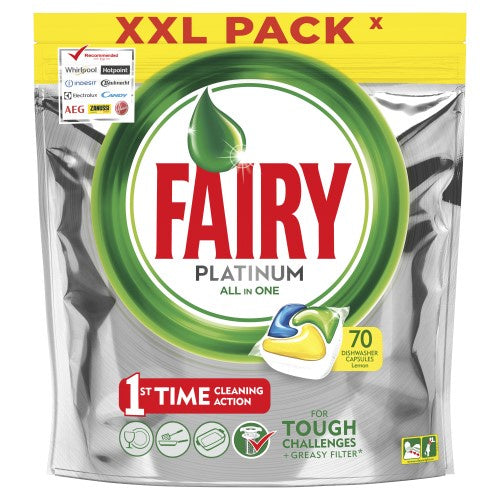 Fairy Platinum AIO Dishwasher Tabs Citrus 70pk*