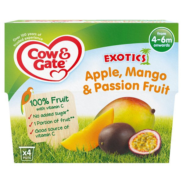 Cow & Gate Apple Mango & Passionfruit Fruit Pot 4 x 100g