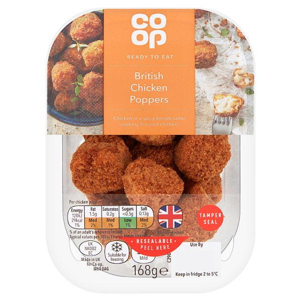 Co-op Spicy Chicken Poppers 168g