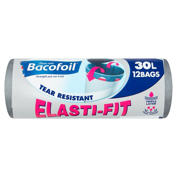 Baco Elasti-fit Bin Bags 30l*